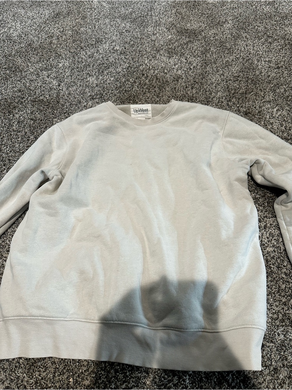 UpWest Men's Crewneck Sweatshirt in Light Gray
